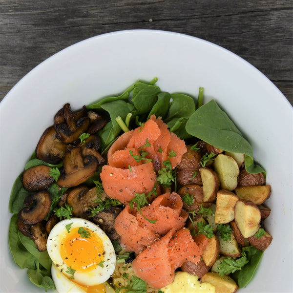 Smoked Salmon and Rice Breakfast Bowl | Kristapsons Smoked Salmon